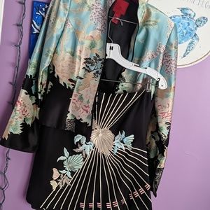 JS blazer with French connection skirt